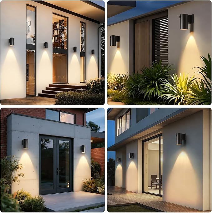 QQCherry LED Modern Outdoor Wall Light, Motion Sensor Outdoor Lights, Aluminum - Image 5