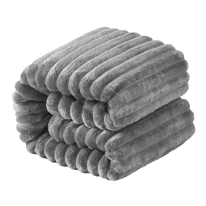 NTBAY Plush Flannel Twin Bed Blanket, 60X80 Inches Soft and Warm Lightweight by NTBAY