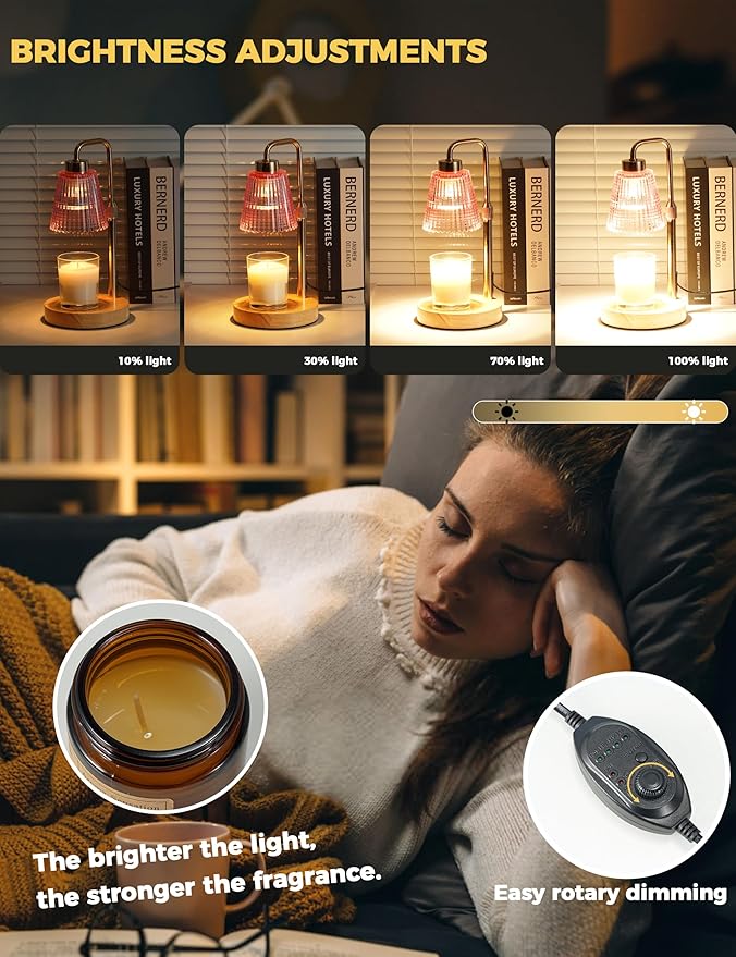 Candle Warmer Lamp with Timer Dimmable, Birthday Gifts - Image 3
