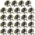 Peasur Solar Ground Lights Outdoor, 24 Pack Flat Solar Powered Disc Lights by Peasur