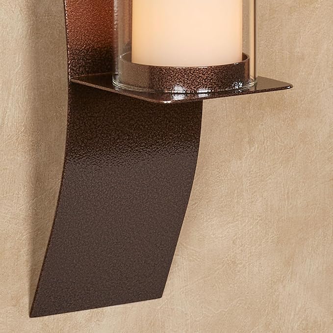 Sinuous Wall Sconce Pair Antique Copper - Image 4