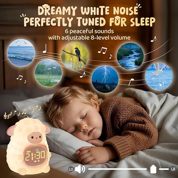Sheep Alarm Clock with Night Light - Image 4