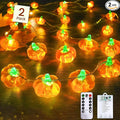 BOSSERN 2 Pack 60LED Thanksgiving Decoration 3D Pumpkin String Lights Battery by BOSSERN