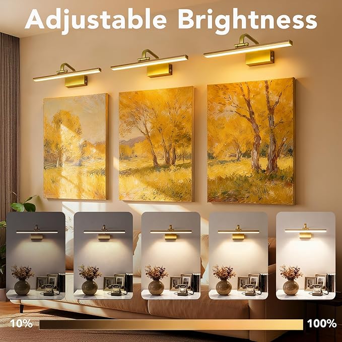 Picture Light, Picture Lights for Wall Cordless, Battery Wall Lights for - Image 2