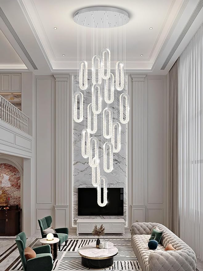 H138 LED Crystal Chandelier, Contemporary Chandeliers Large Pendant Light - Image 6