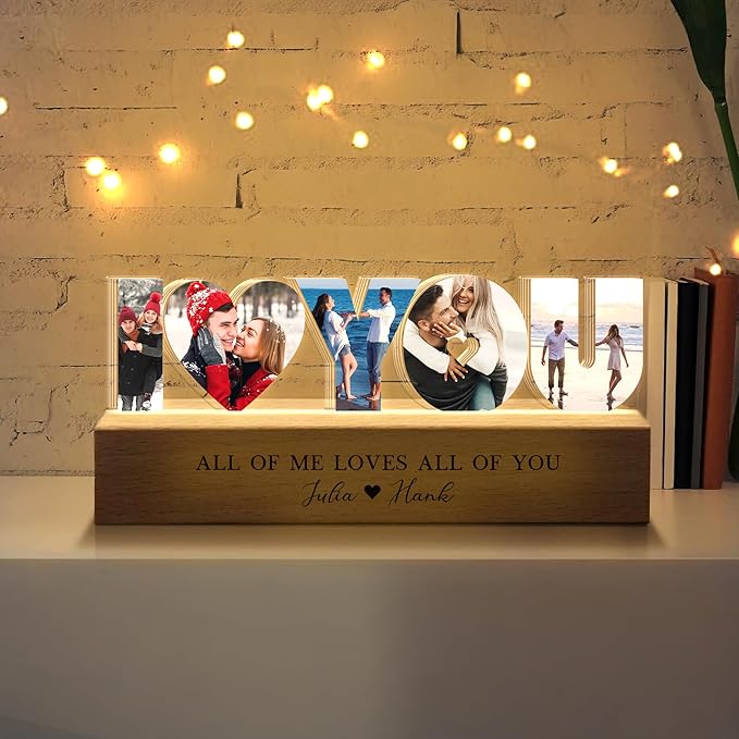 Personalized I Love You Photo Collage Night Light – Custom Photo, Name & Quote - Image 3