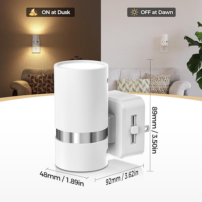 DORESshop LED Night Light 2 Pack, Slide Brightness Adjustable, Night Lights - Image 6