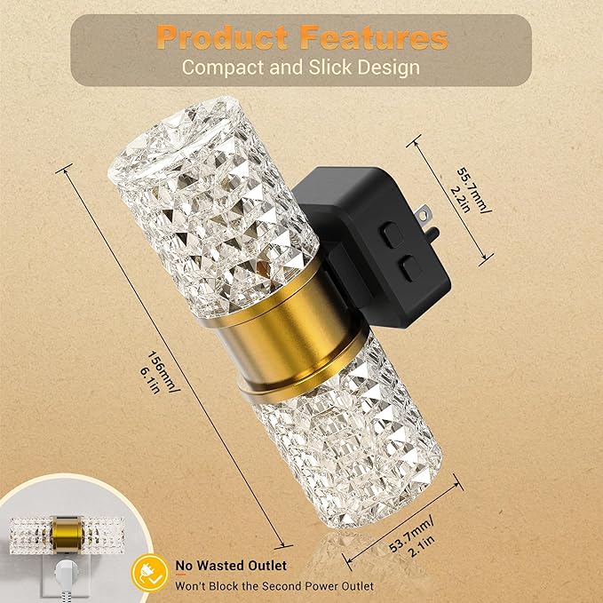 JandCase Night Lights Plug into Wall, Color Changing Night Light - Image 4
