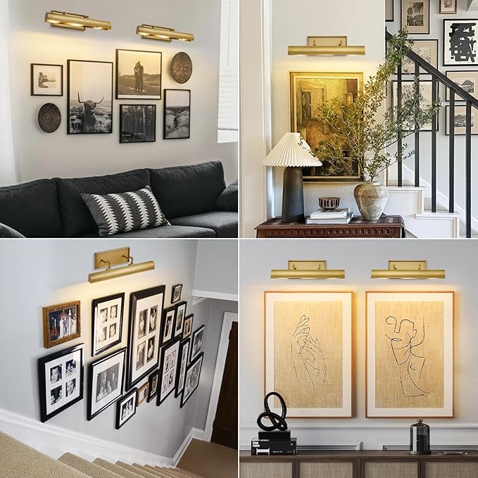 Gold Hardwired Art Picture Light: 18 Inch Long Painting Lights - Image 6