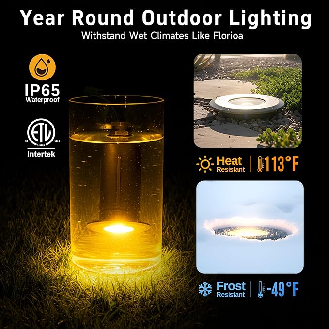 Gardenreet Brass Well Light Low Voltage, IP65 Drive-Over Flush In Ground - Image 4