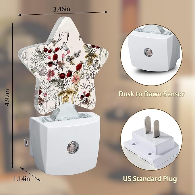 Vintage Flower Night Lights Plug into Wall - Image 6