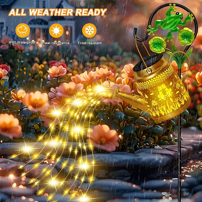 Christma Gifts Dragonfly Solar Watering Can Lights, Outdoor Waterproof Outdoor - Image 4