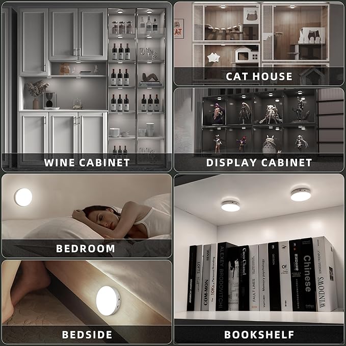 Puck Lights with Remote Control, Under Cabinet Lighting with Magnetic and - Image 7