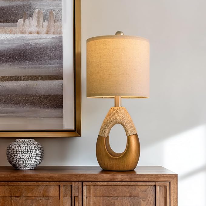 OYEARS 19" Table Lamps Set of 2, Boho Lamps - Image 5