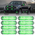 8-Pcs 12 LED Sync Feature Emergency Strobe Grille Lights Ultra Slim Surface by PKINGLAKE