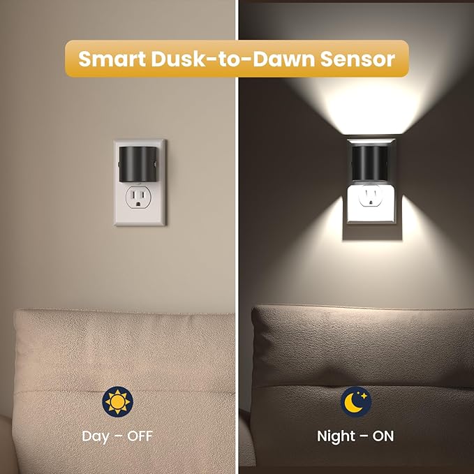 Night Light, Night Lights Plug into Wall, 2 Pack, Dim LED Nightlight - Image 3