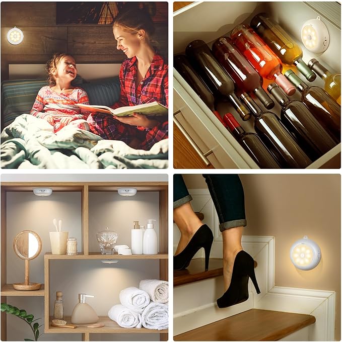 BLS 6-Pack 3.3" Under Cabinet Lighting, Closet Lights Motion Sensored Light - Image 6