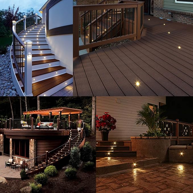 0.7" Tiny Recessed LED Deck Lighting Kits 12V Warm White Waterproof IP67 - Image 5
