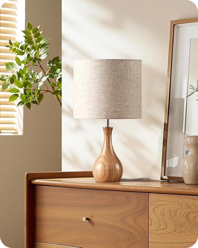 Small Table Lamp, Wood Desk Lamp - Image 3