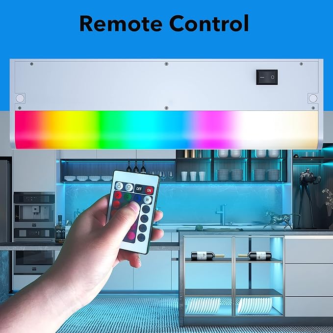 Smart Under Cabinet Lights Hardwired White and Color Changing Dimmable - Image 3
