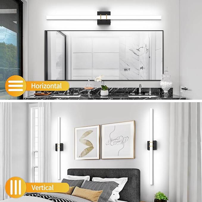 Modern Black and Brass Vanity Light Bar 40 Inch, 30W 5CCT Dimmable Bathroom - Image 7