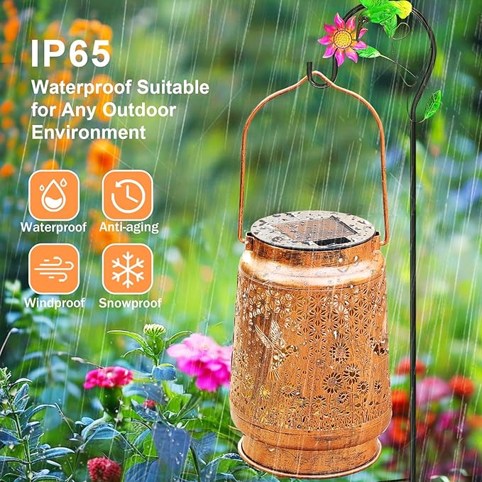 Hummingbird Solar Lanterns Outdoor Garden Decor, Christmas Gifts - Image 7