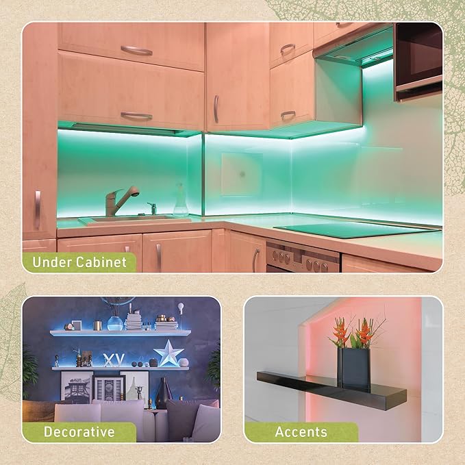 Multicolor RGBW Smart LED Strip Light Kit, 16ft - Image 5
