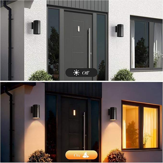 QQCherry LED Modern Outdoor Wall Light, Motion Sensor Outdoor Lights, Aluminum - Image 3