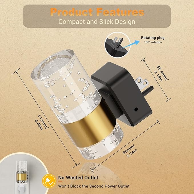 JandCase Night Lights Plug into Wall, Color Changing Night Light - Image 5