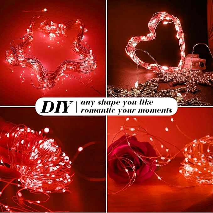 ZGWJ 50 Pack Fairy Lights Battery Operated, 7ft 20 Mini LED Fairy String Lights - Image 4