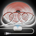 Motion Sensor COB LED Strip Light AC 110V 40FT Cold White 6000K Plug In by Samsion