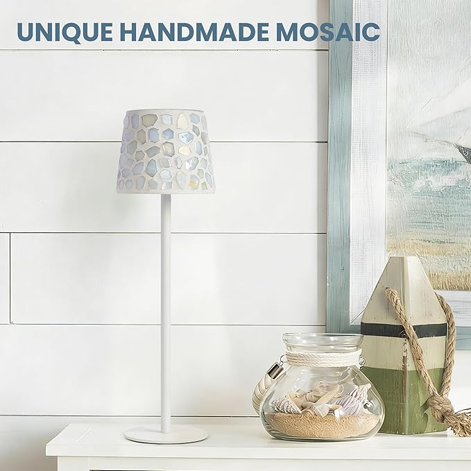 AELS Mosaic Touch Cordless Lamp, 5200mAh Rechargeable Portable LED Desk Lamp - Image 4