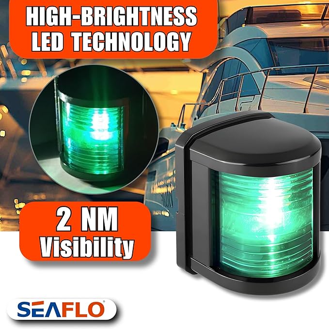 SEAFLO 11 Series Regular Sized LED Green Starboard Navigation Light – 12V - Image 5