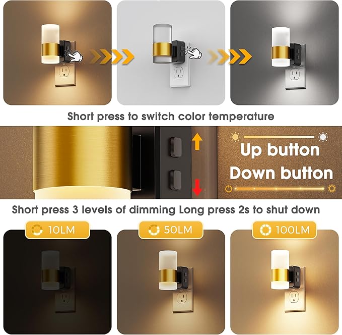 L LOHAS LED Night Lights Plug into Wall, Acrylic Plug in Night Light - Image 3