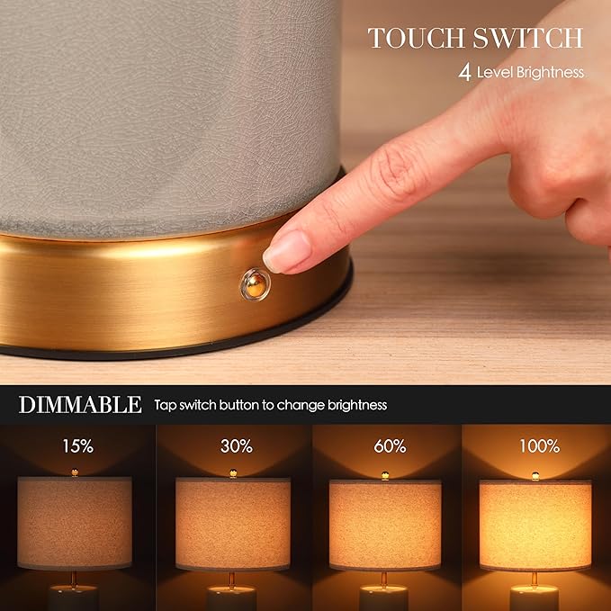 O’Bright Dune - Battery Powered Table Lamp, Rechargeable Cordless Ceramic Lamp - Image 3