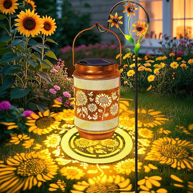 Sunflower Solar Lanterns Outdoor Waterproof by yulloyello