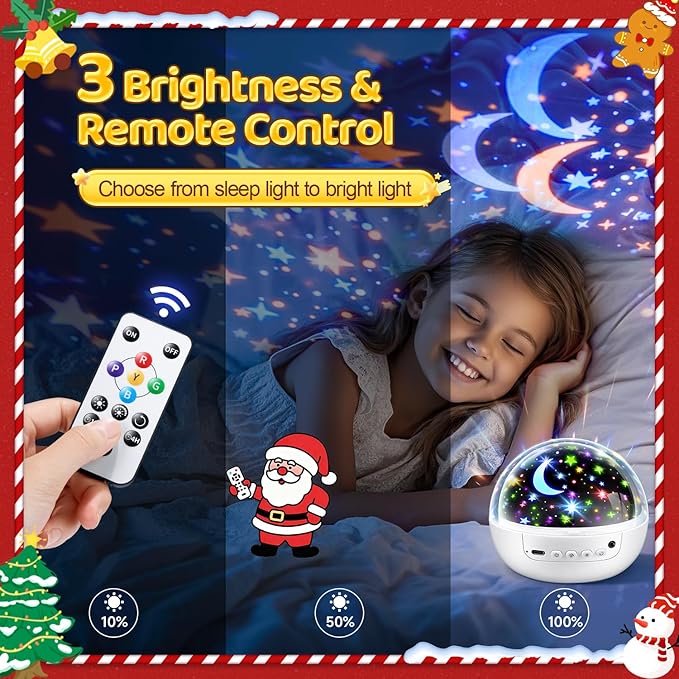 COOLNIGHT Christmas Room Decor, 93 Lighting+3 Films Christmas Projector - Image 4