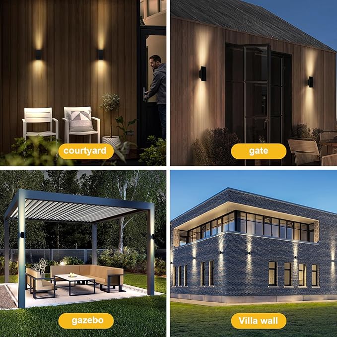 Solar Sconce Lights Outdoor, Dimmable Solar Wall Lights Up and Down, 3000K - Image 7