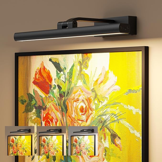 Wireless Picture Lights for Wall, Battery Operated Wall Light for Painting by Eclipterra