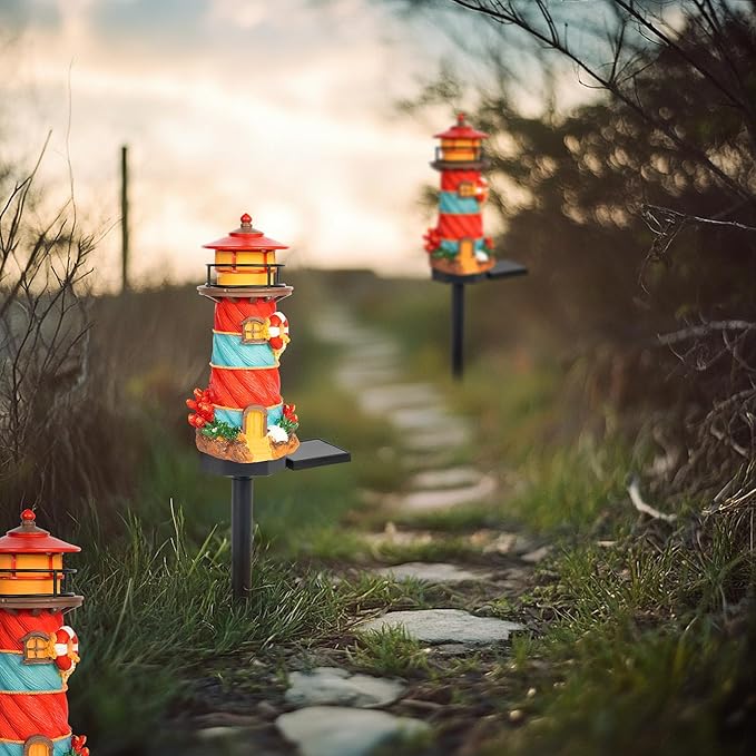 Dazzle Bright Miniature Lighthouse Pathway Decorative Lights, Solar Lights - Image 7