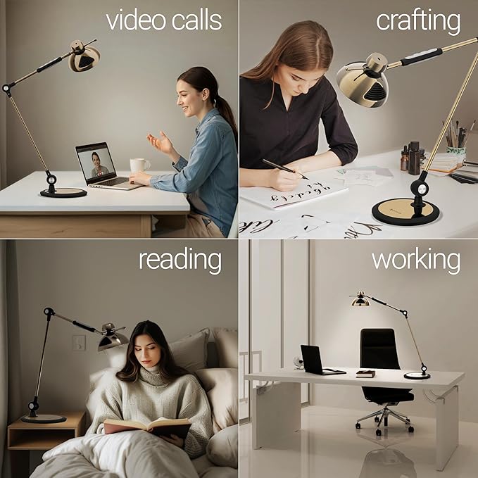 OTUS Desk Lamp for Home Office | Tall LED Architect Desk Light - Image 3