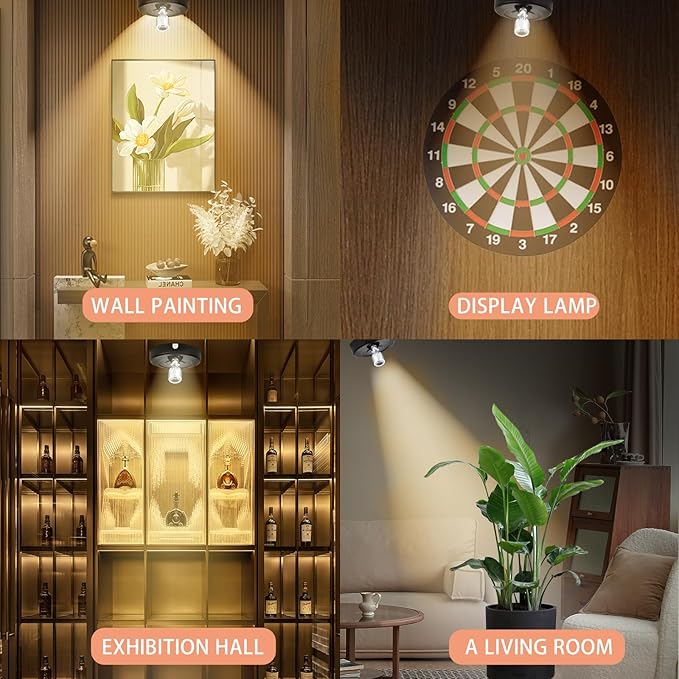 Wireless LED Rechargeable Spotlight, Picture Light, Uplighting Indoor, Puck - Image 7