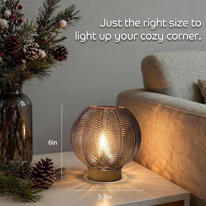Battery Operated Lamp with Timer, Cordless Table Lamps with Bulb, Battery - Image 5