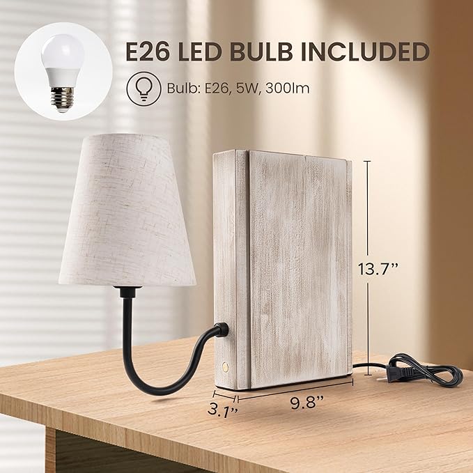 AELS Wooden Bookshelf Lamp - Image 2