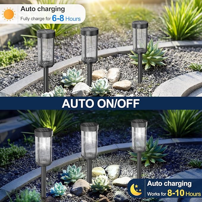 EXCMARK 12 Pack Outdoor Solar Lights Waterproof - Image 3