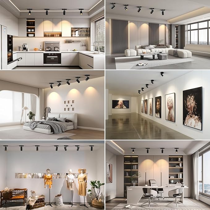5CCT LED Ceiling Spotlight Flush Mount Black Fixtures 15-60° Zoomable 10W - Image 6