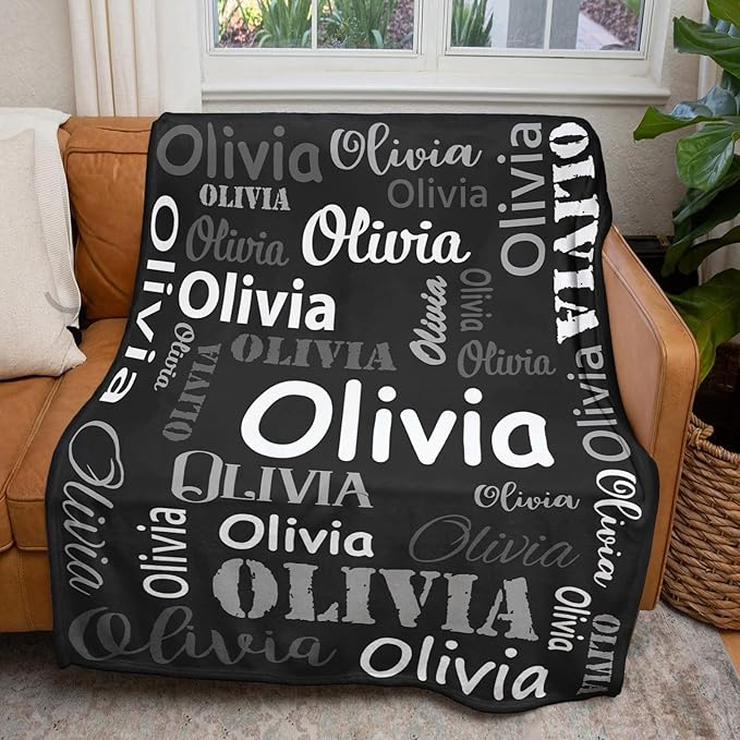 Gudina Personalized Name Blankets and Throws Custom Blanket - Image 3