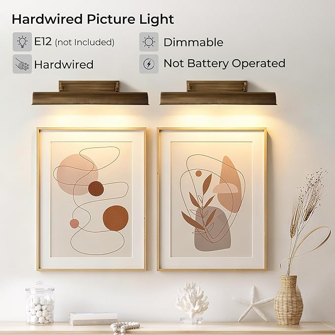 24in Modern Brass Picture Lights - Image 7