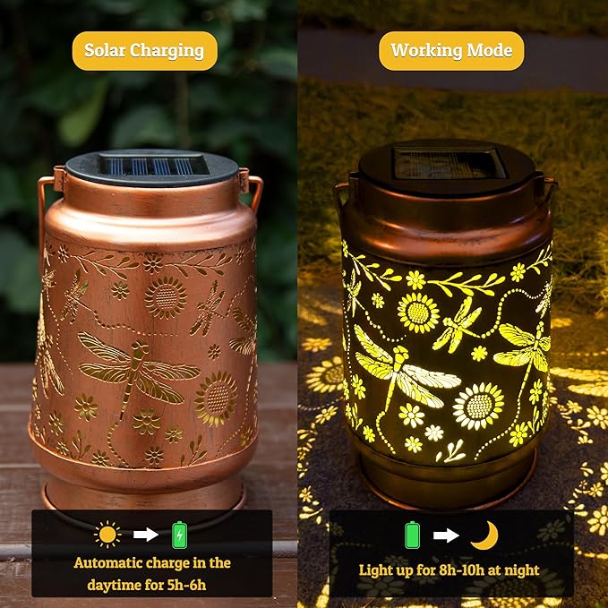 Dragonfly Solar Lantern Lights, Outdoor Lanterns - Image 7