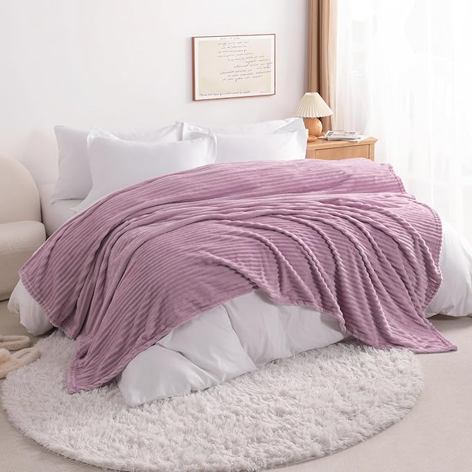 NTBAY Plush Flannel Twin Bed Blanket, 60X80 Inches Soft and Warm Lightweight - Image 3